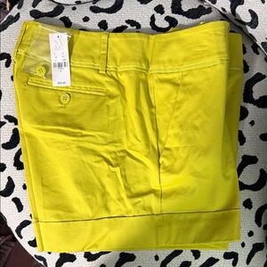 NY & Co. Bright Citron Chino Shorts